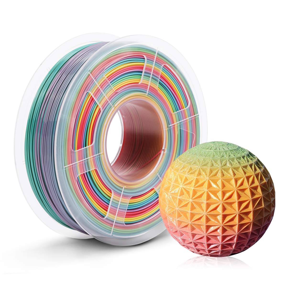Silk PLA Filament PLA PRO Rainbow blaze filament 1.75mm 3D multi color filament 1kg