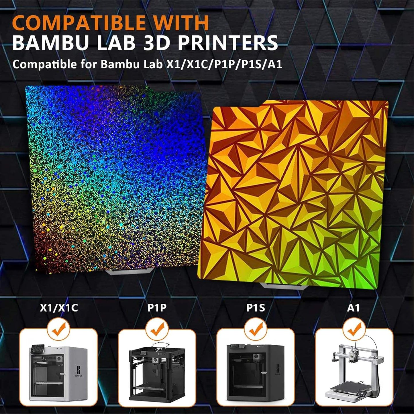 Brilliant Diamond PEO+PEY for Bambu Lab A1/X1/X1C/P1/P1P/P1S