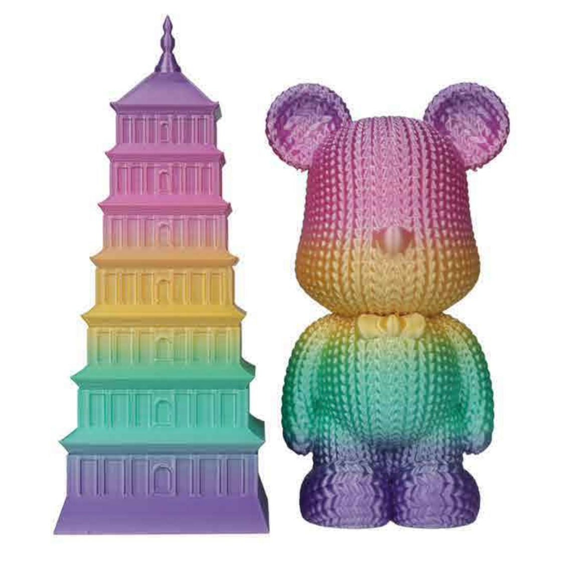 PLA Filament PLA PRO Rainbow blaze filament 1.75mm 3D multi color filament 1kg