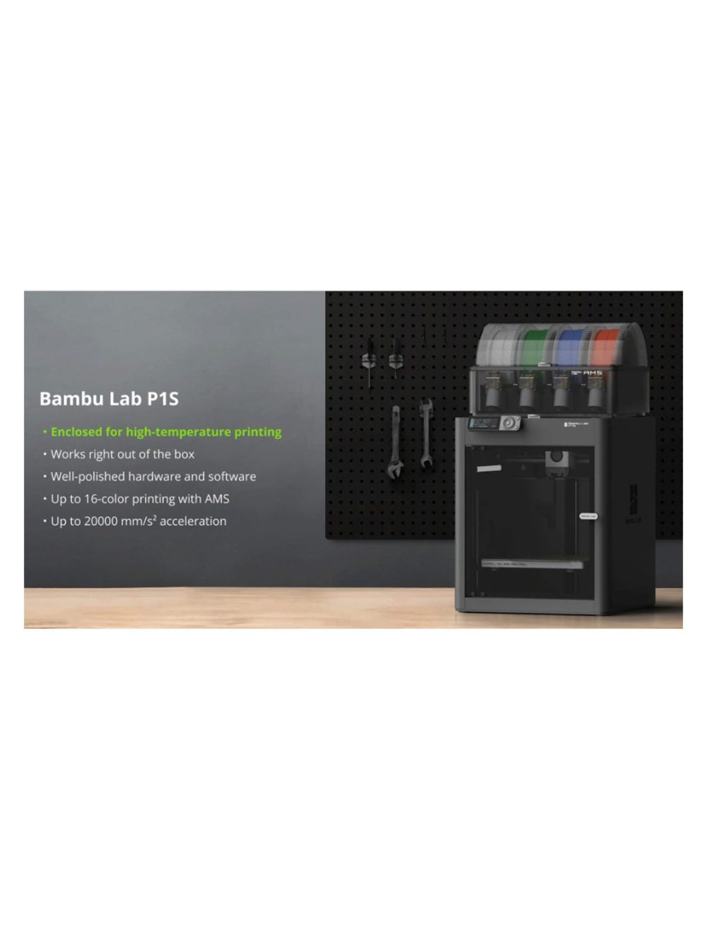 Bambu Lab P1S With AMS 2 Pro 3D Printer