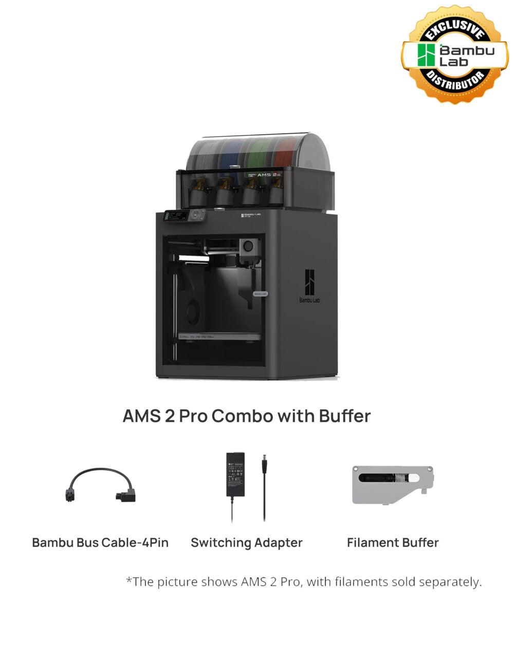 Bambu Lab P1S With AMS 2 Pro 3D Printer
